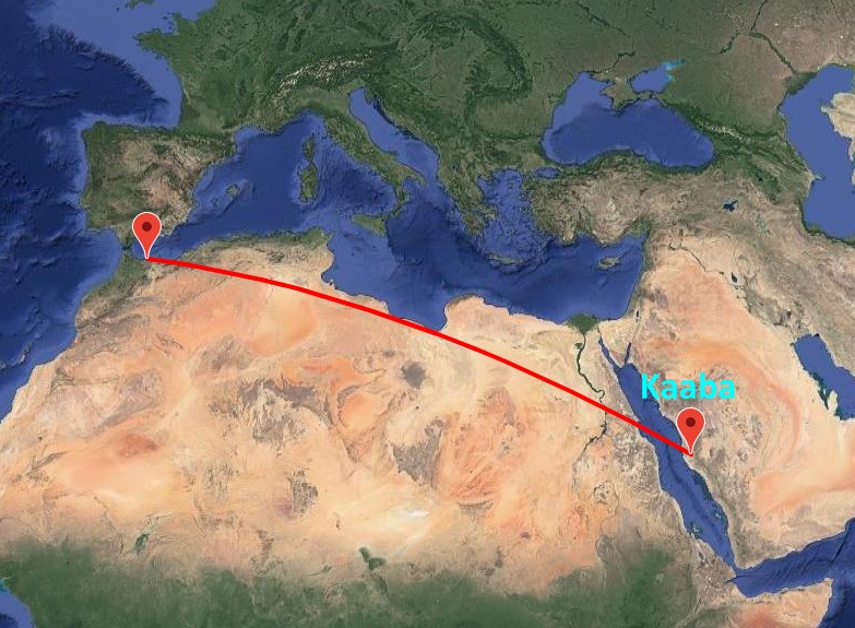 Trouver La Qibla Avec Map tools